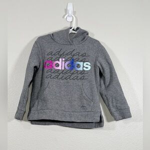 Adidas Hoodie Sweatshirt Kids Multicolor Logo Gray Purple Blue Pink Kid Girl 5T